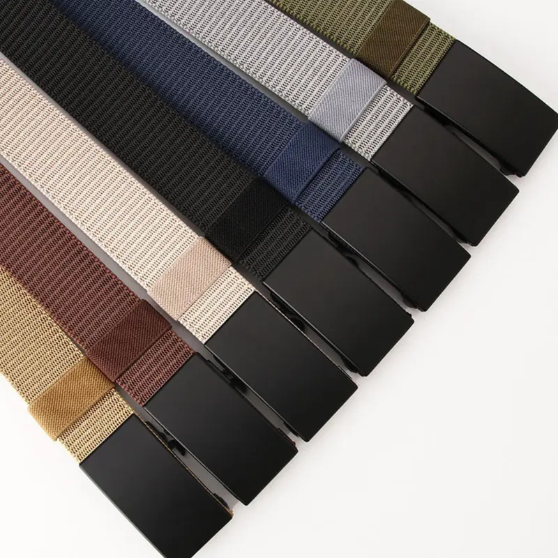 Product image KAHASIL - Ikat Pinggang Sabuk Gesper Pria Nylon Kanvas Kepala Besi Panjang 120cm KHBELT045 all variant ABU